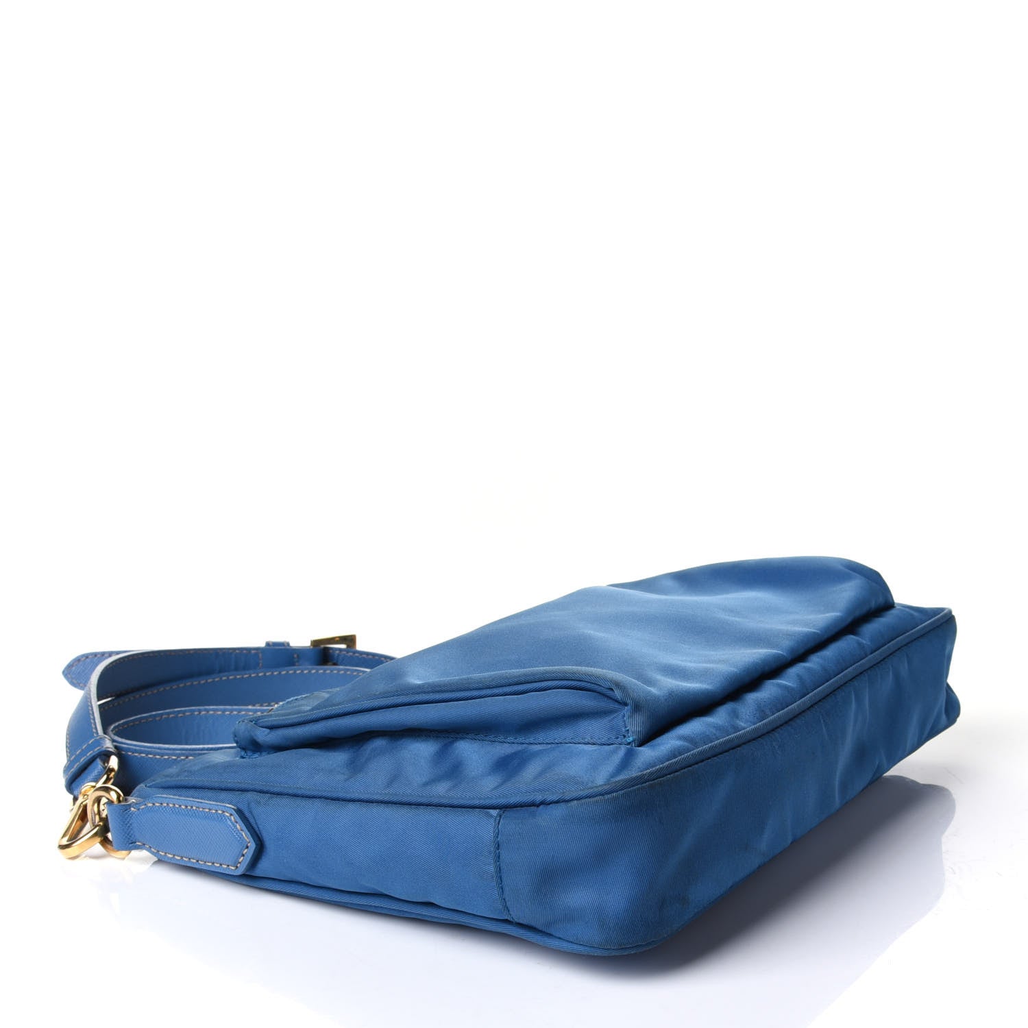 Prada Tessuto Nylon Saffiano Crossbody Bag Cobalto 4 of 11