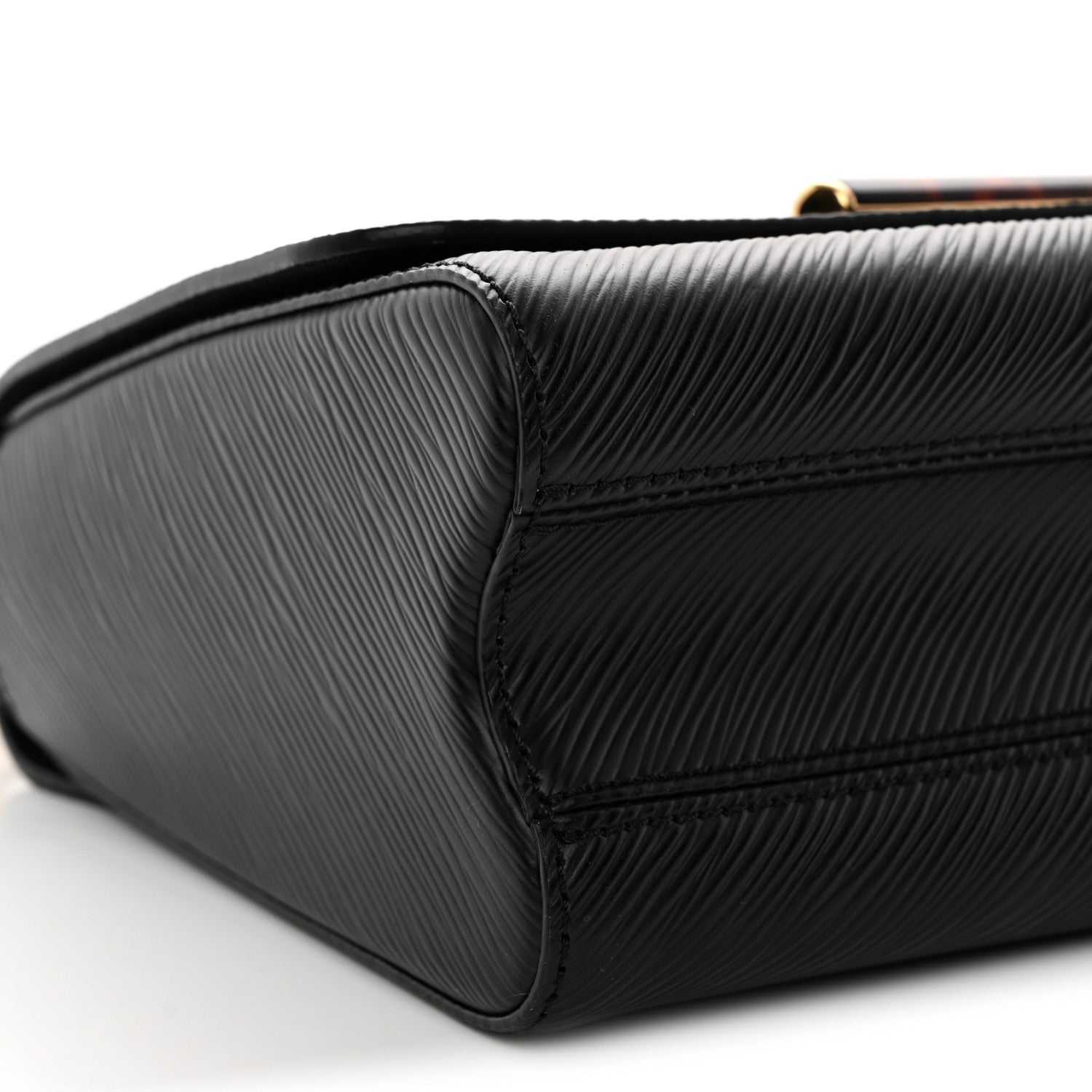 Louis Vuitton Epi Tortoiseshell Twist Shoulder Bag MM Black