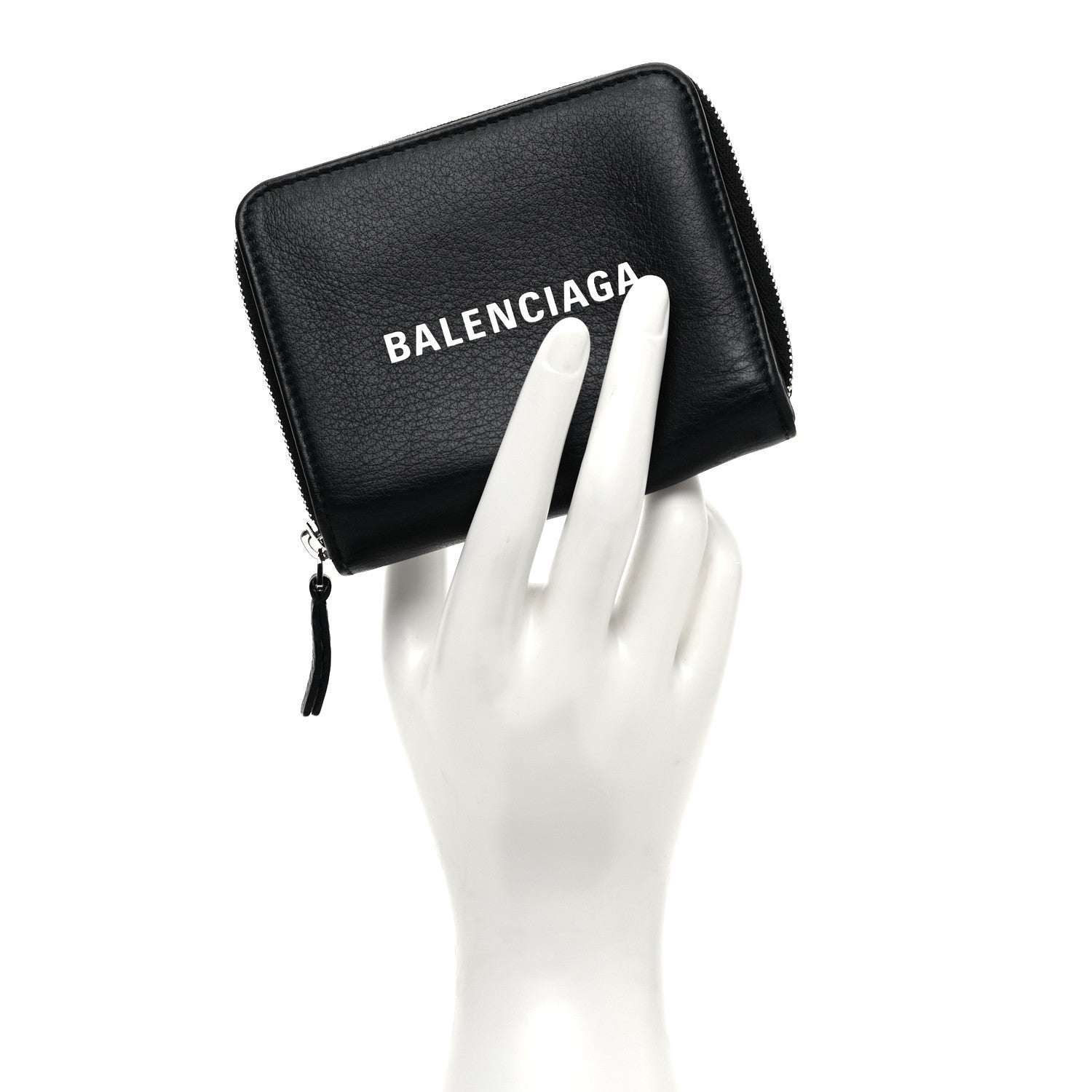 Balenciaga Calfskin Everyday Multi Zip Wallet Black 2 of 10