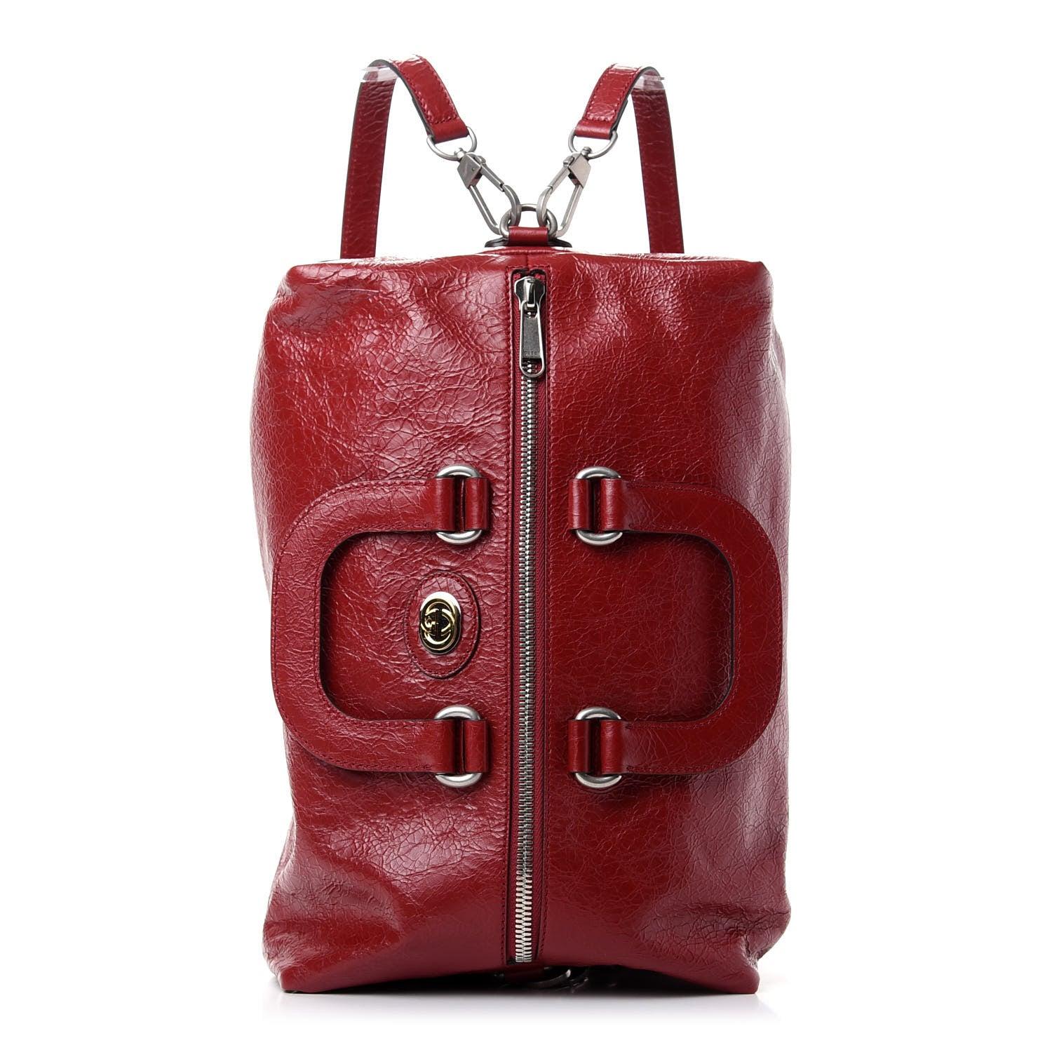 Gucci Fluffy Calfskin Morpheus Convertible Backpack Red 1 of 8