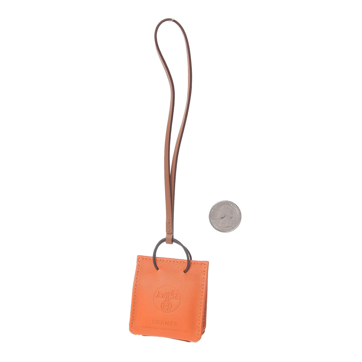 Milo Lambskin Swift Shopping Bag Charm Feu Gold