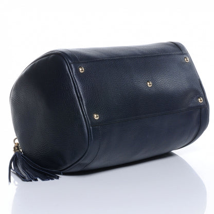 Gucci Pebbled Calfskin Medium Soho Boston Blue 4 of 7