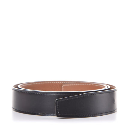 Hermes Box Togo 32mm Belt Strap 90 Black Gold 1 of 9