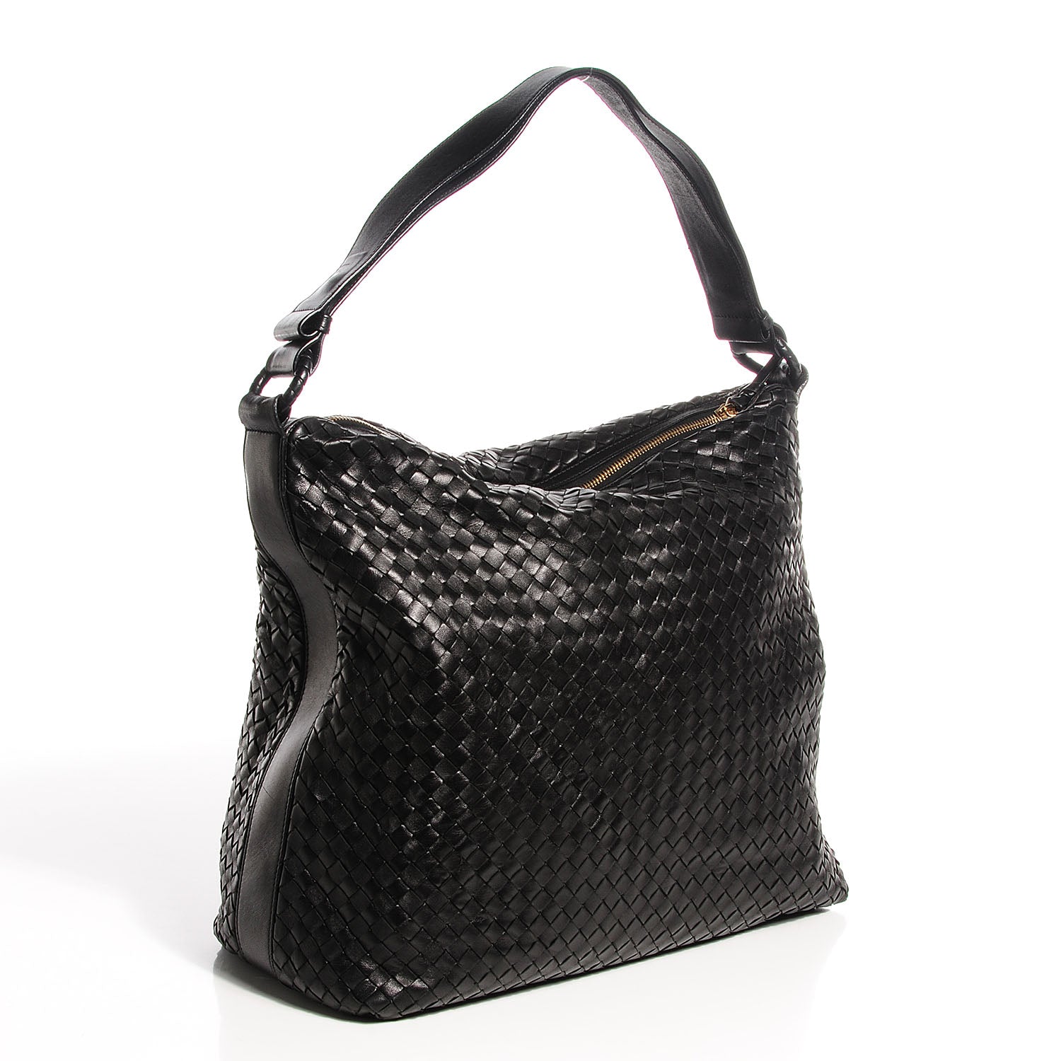 Bottega Veneta Nappa Intrecciato Shoulder Bag Nero Black 3 of 8