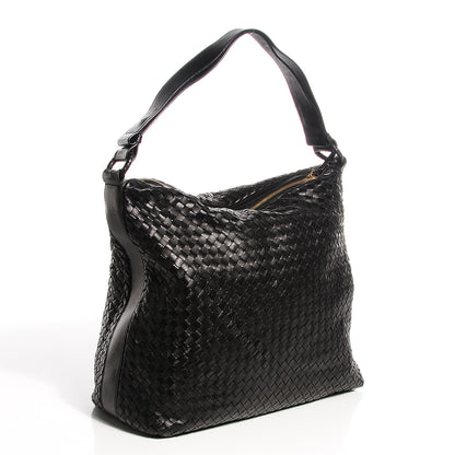 Bottega Veneta Nappa Intrecciato Shoulder Bag Nero Black 3 of 8