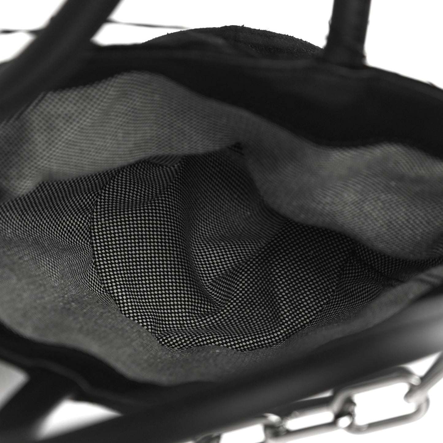 Suede Calfskin Roxy Mini Bucket Bag Black