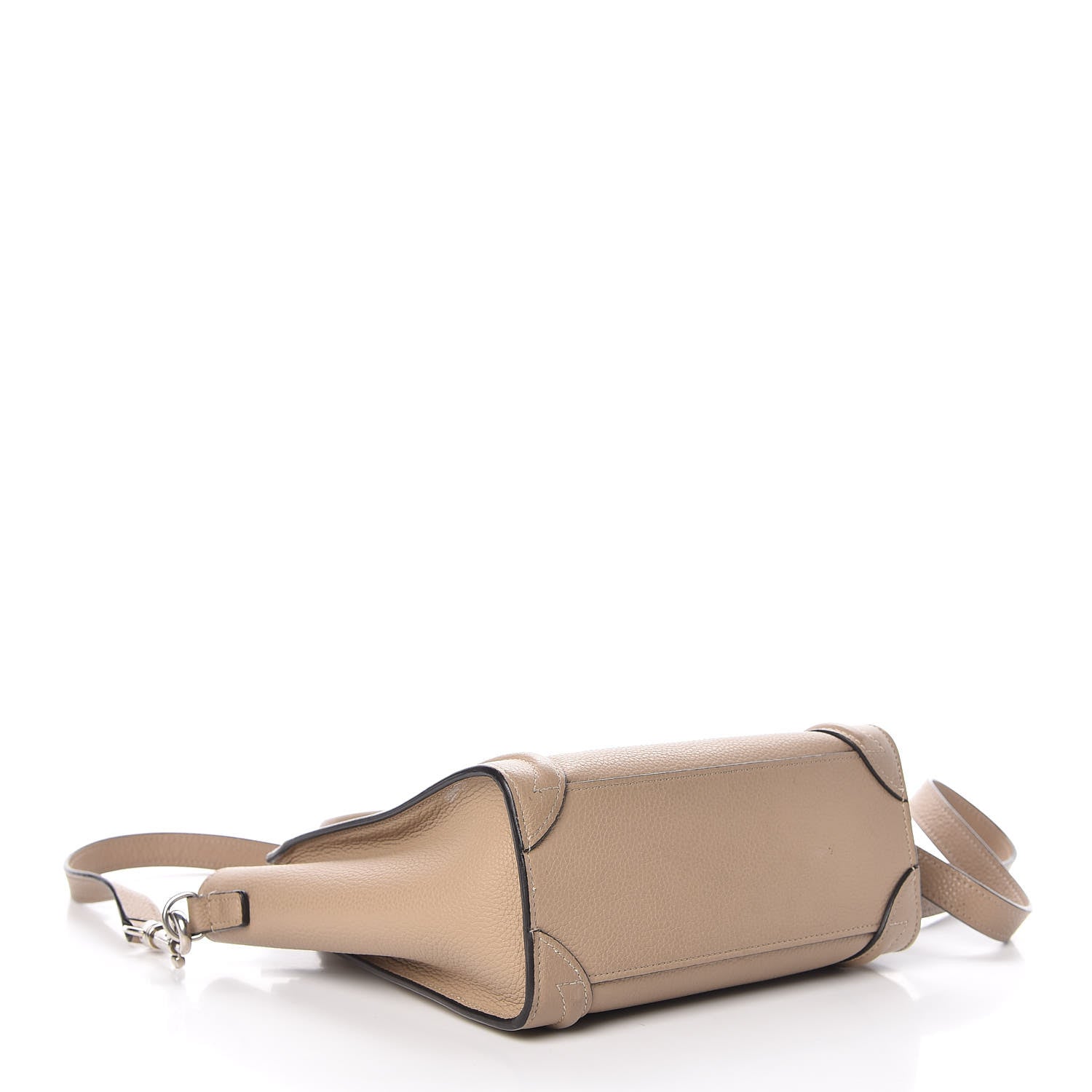 Celine Drummed Calfskin Nano Luggage Dune 4 of 9