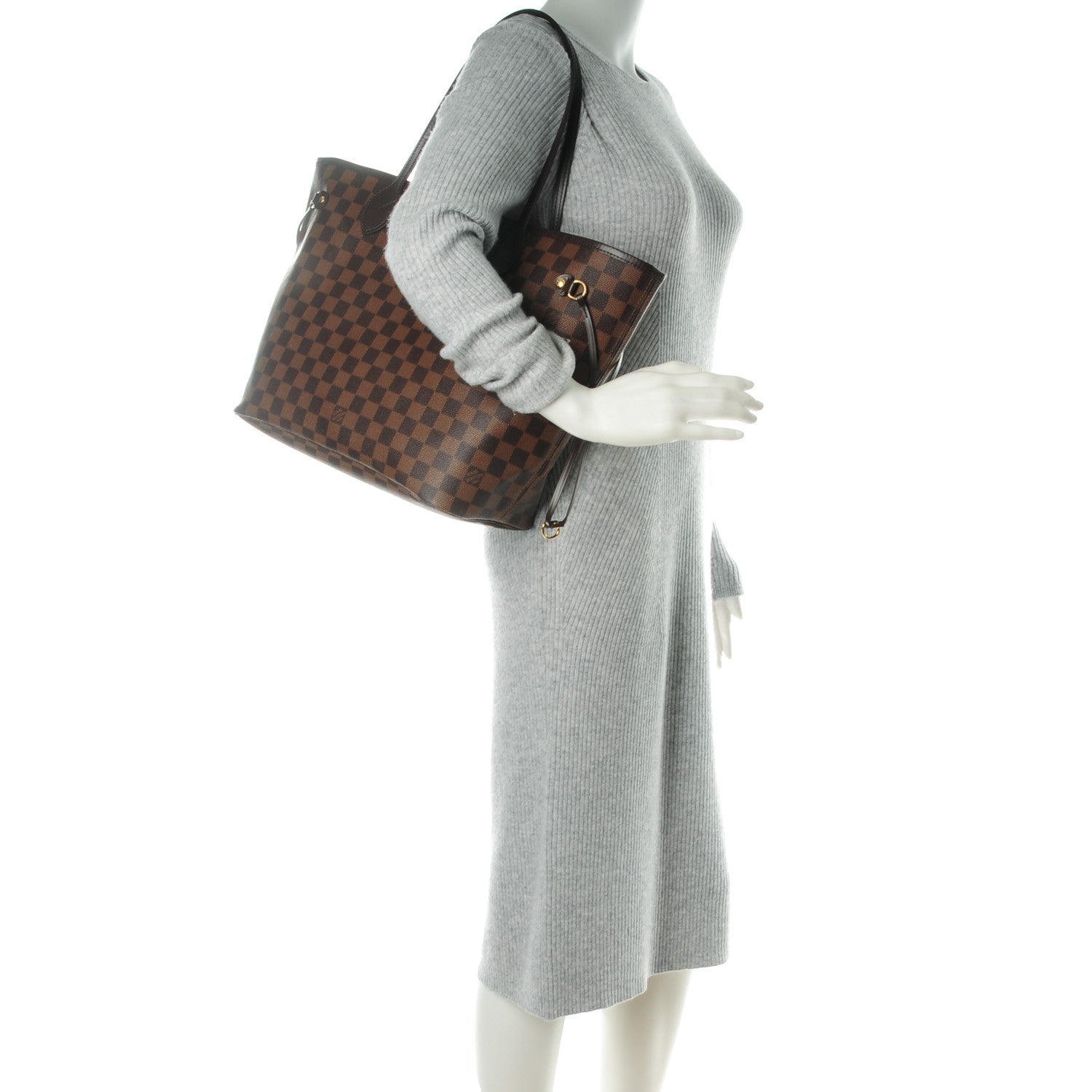 Louis Vuitton Damier Ebene Neo Neverfull MM Rose Ballerine 2 of 9