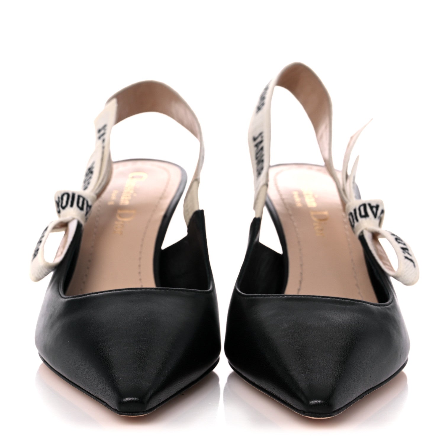Christian Dior Lambskin Ribbon J'Adior Slingback 65mm Pumps 36 Black 2 of 10
