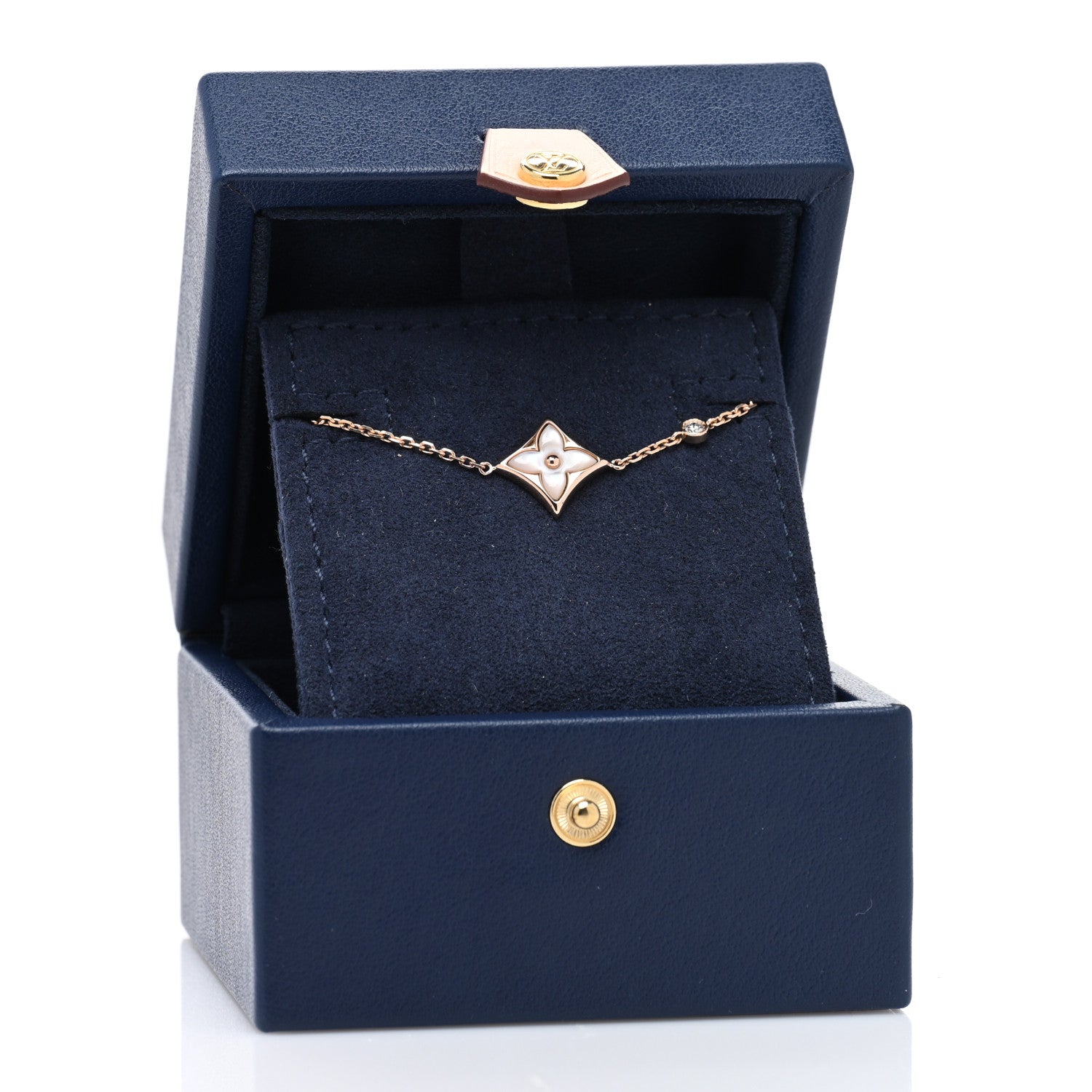 Louis Vuitton 18K Pink Gold Diamond Pink Mother of Pearl Color Blossom BB Star Bracelet 2 of 4