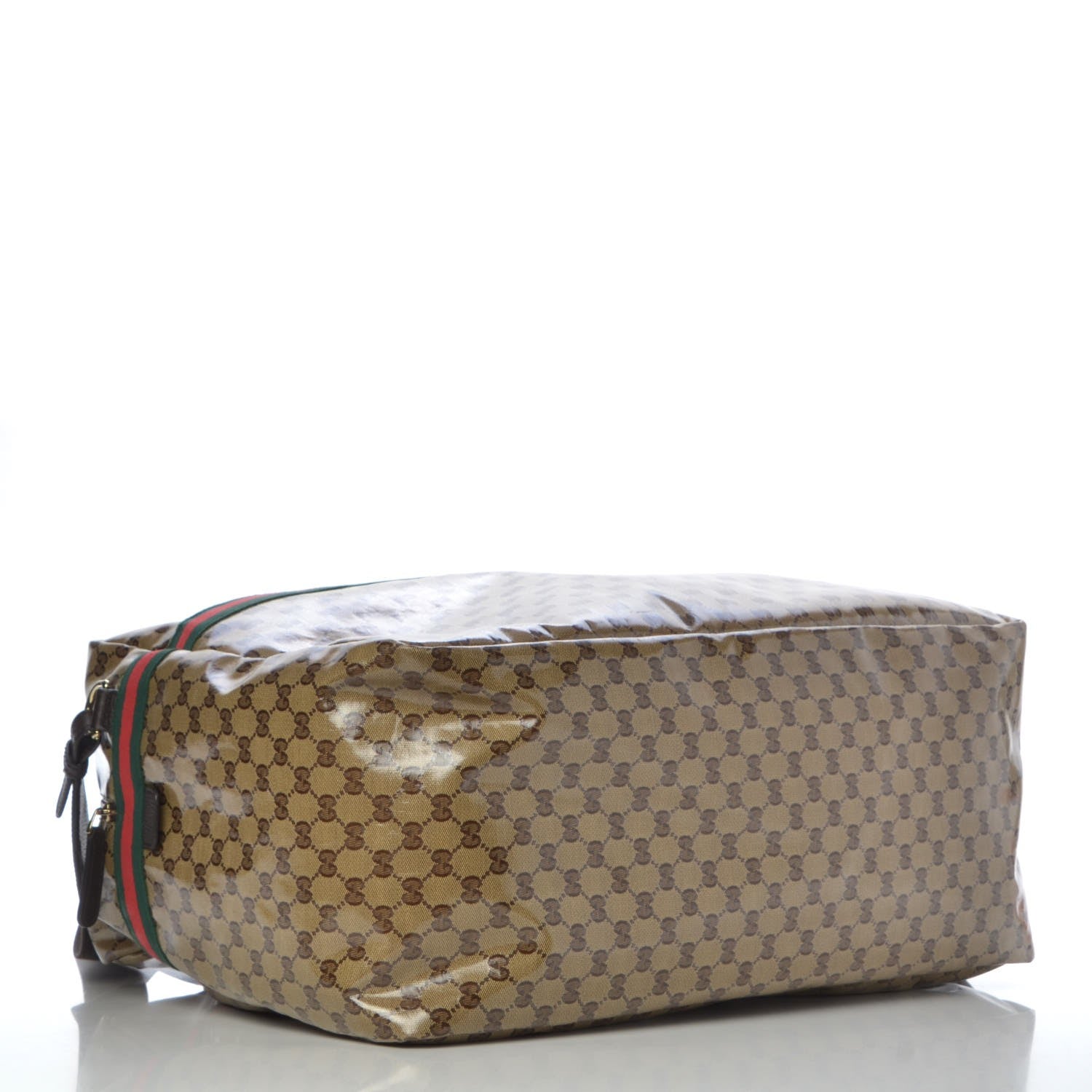 Gucci Crystal Monogram Web Large Carry On Duffle Bag Brown 4 of 7