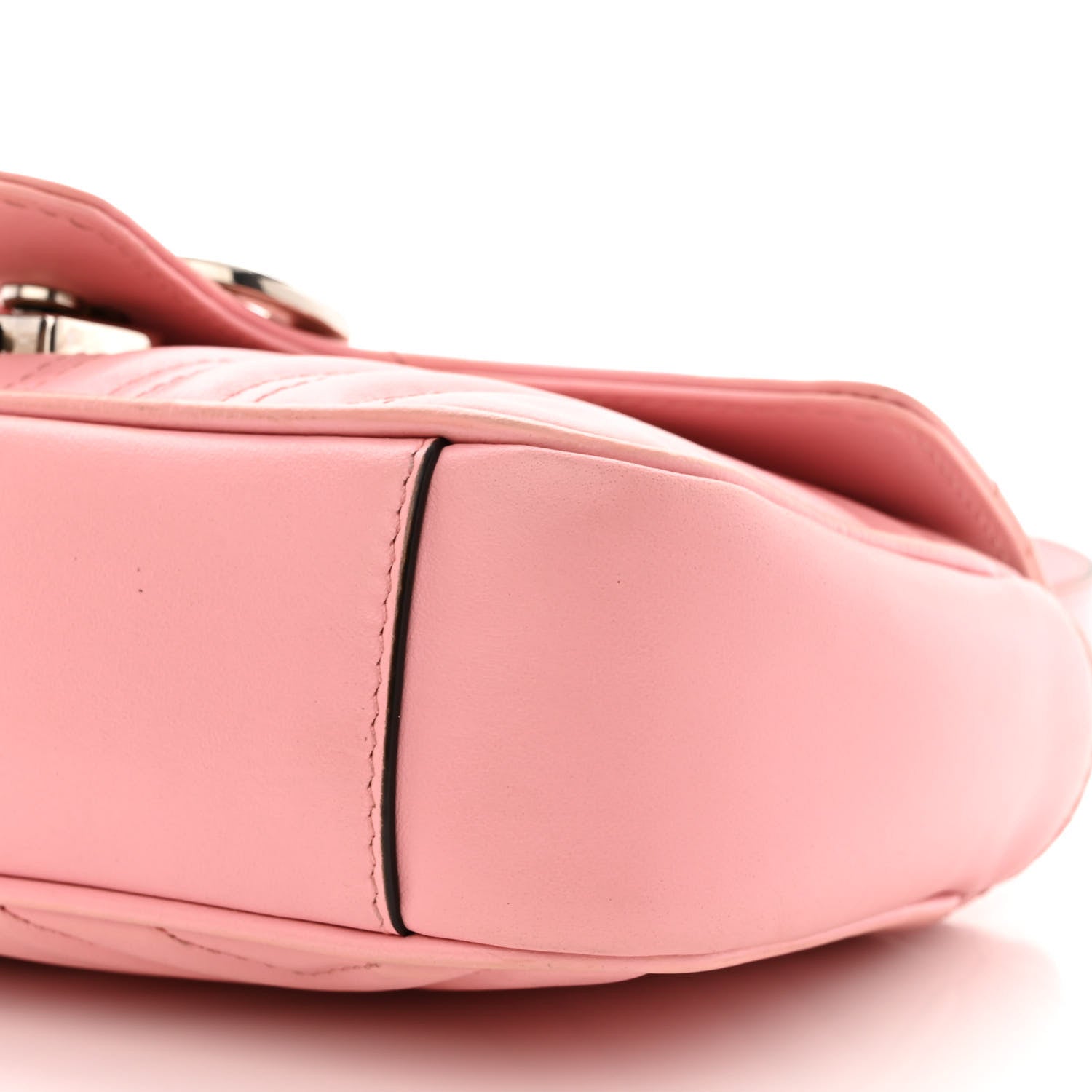 Gucci Calfskin Matelasse Mini GG Marmont Shoulder Bag Wild Rose 10 of 13