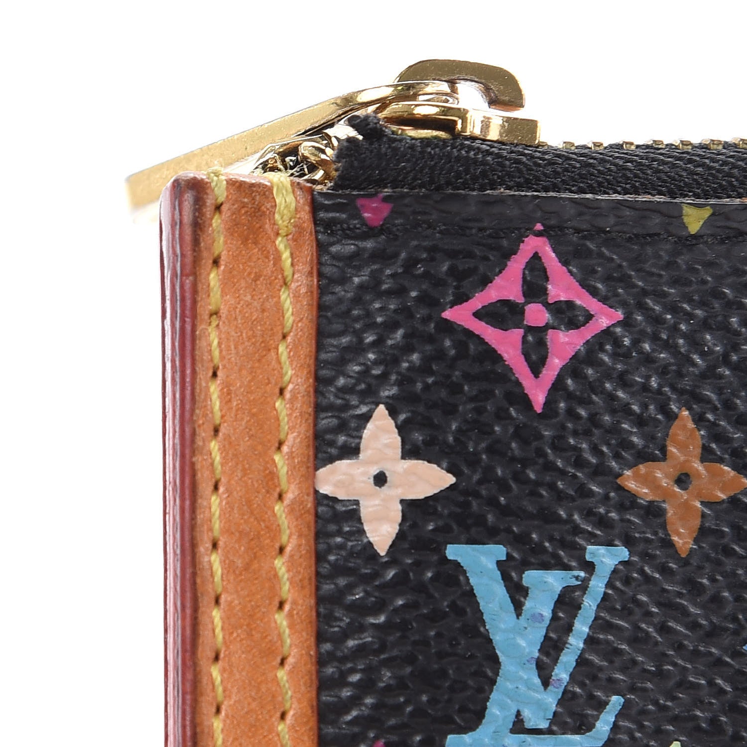 Louis Vuitton Monogram Multicolor Key Pouch Black 8 of 8