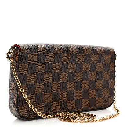 Louis Vuitton LOUIS VUITTON Damier Ebene Pochette Felicie Chain Wallet 3 of 15
