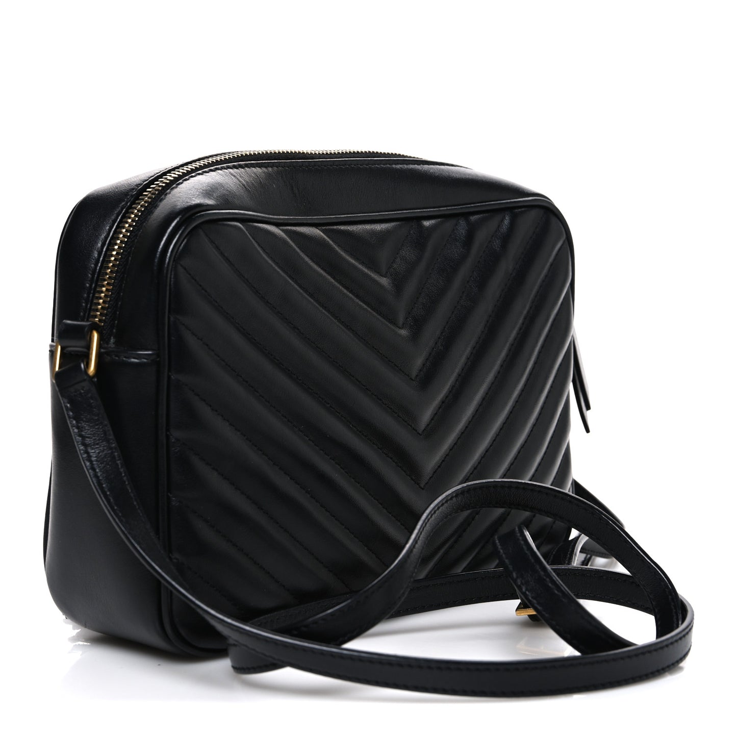 Calfskin Matelasse Monogram Lou Camera Bag Black