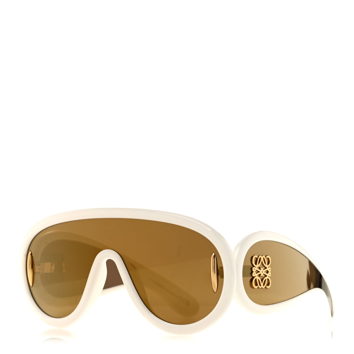 Acetate Anagram Wave Mask Sunglasses LW40108I Ivory