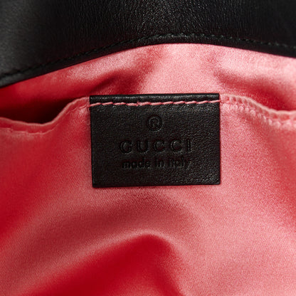Gucci Velvet Matelasse Mini GG Marmont Shoulder Bag Black 6 of 10