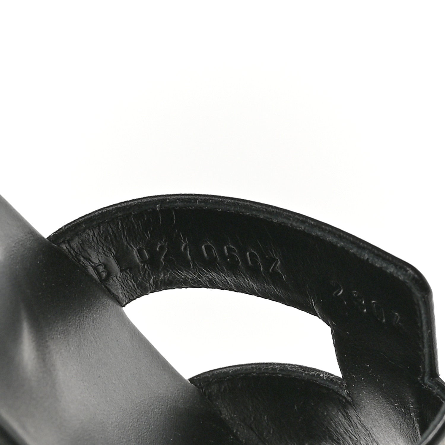 Hermes Box Calfskin Oran Sandals 36.5 Black 8 of 8