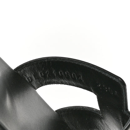 Hermes Box Calfskin Oran Sandals 36.5 Black 8 of 8