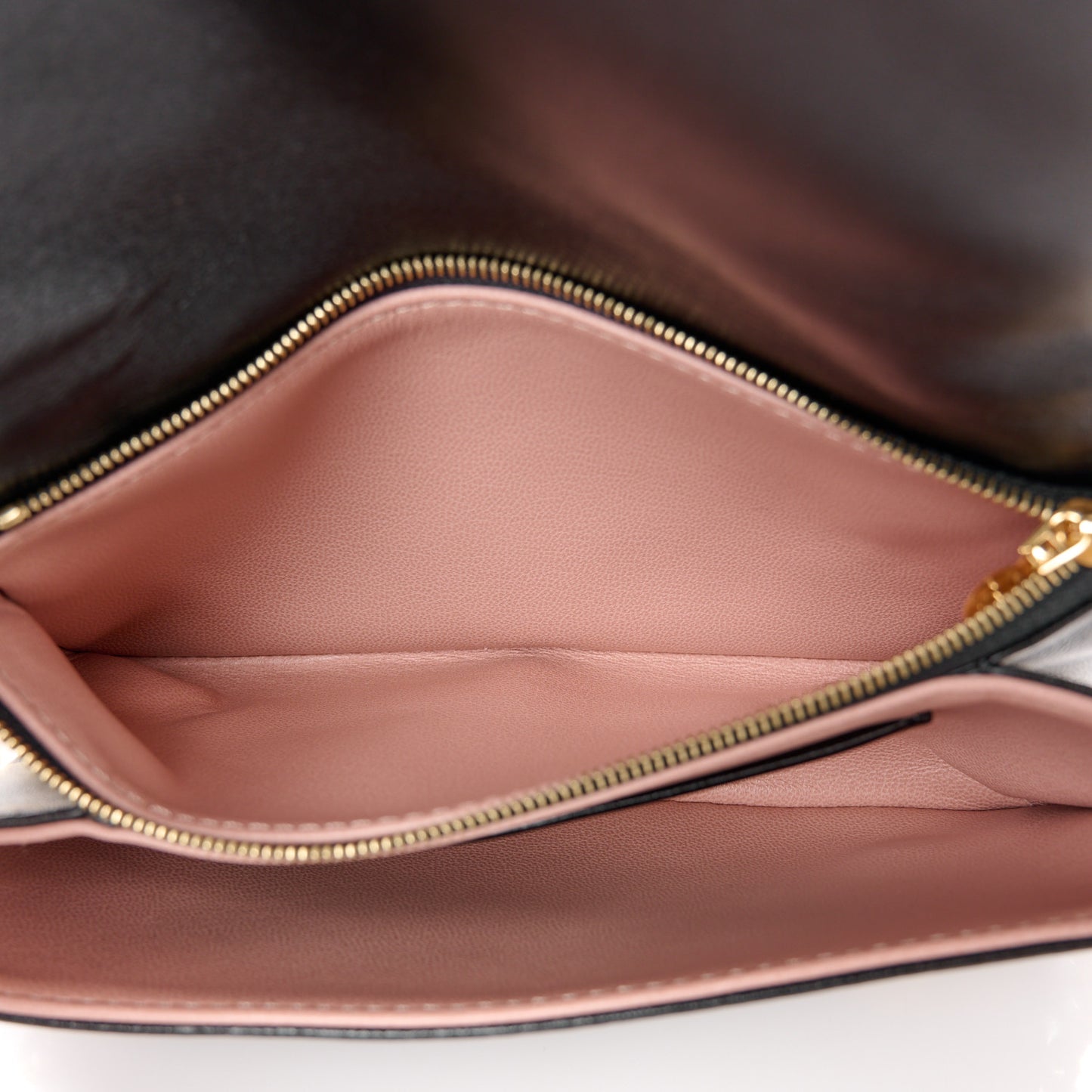 Lambskin Embossed Monogram Pochette Coussin Black