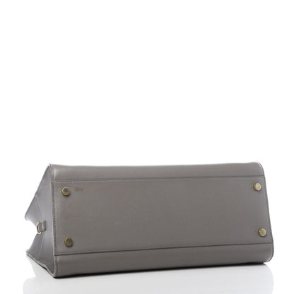 Saint Laurent Smooth Calfskin Medium Monogram Cabas Fog 5 of 12