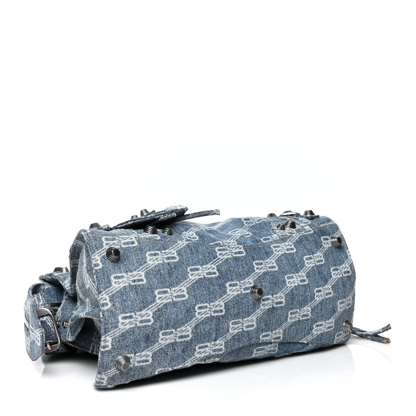 Denim BB Monogram Neo Cagole City Handbag Blue
