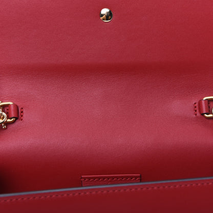 Gucci Calfskin Super Mini Sylvie Chain Shoulder Bag Hibiscus Red 10 of 12