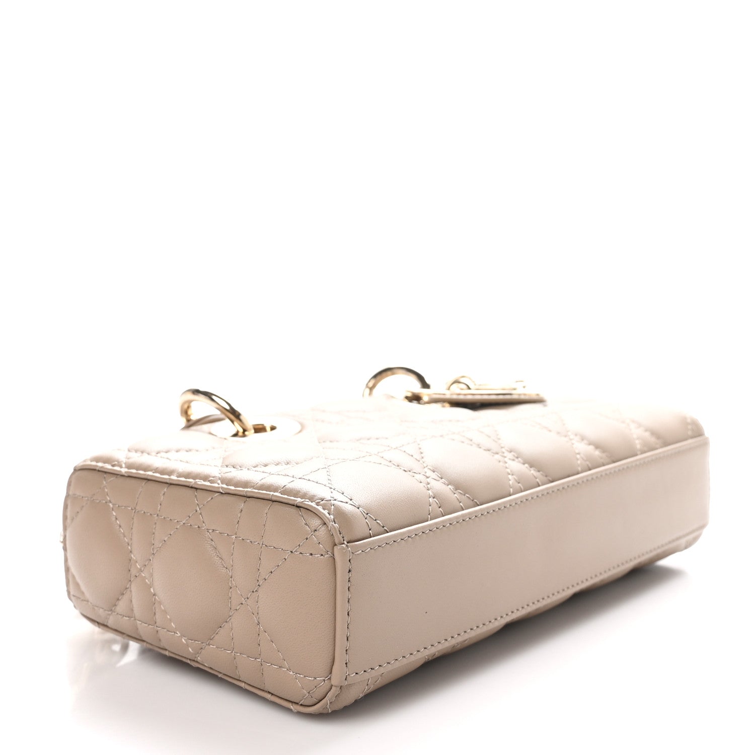 Christian Dior Lambskin Cannage Small Lady D-Joy Powder Beige 3 of 9