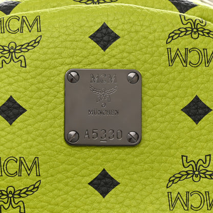 MCM Visetos Crown Stud Medium Stark Backpack Green 9 of 12