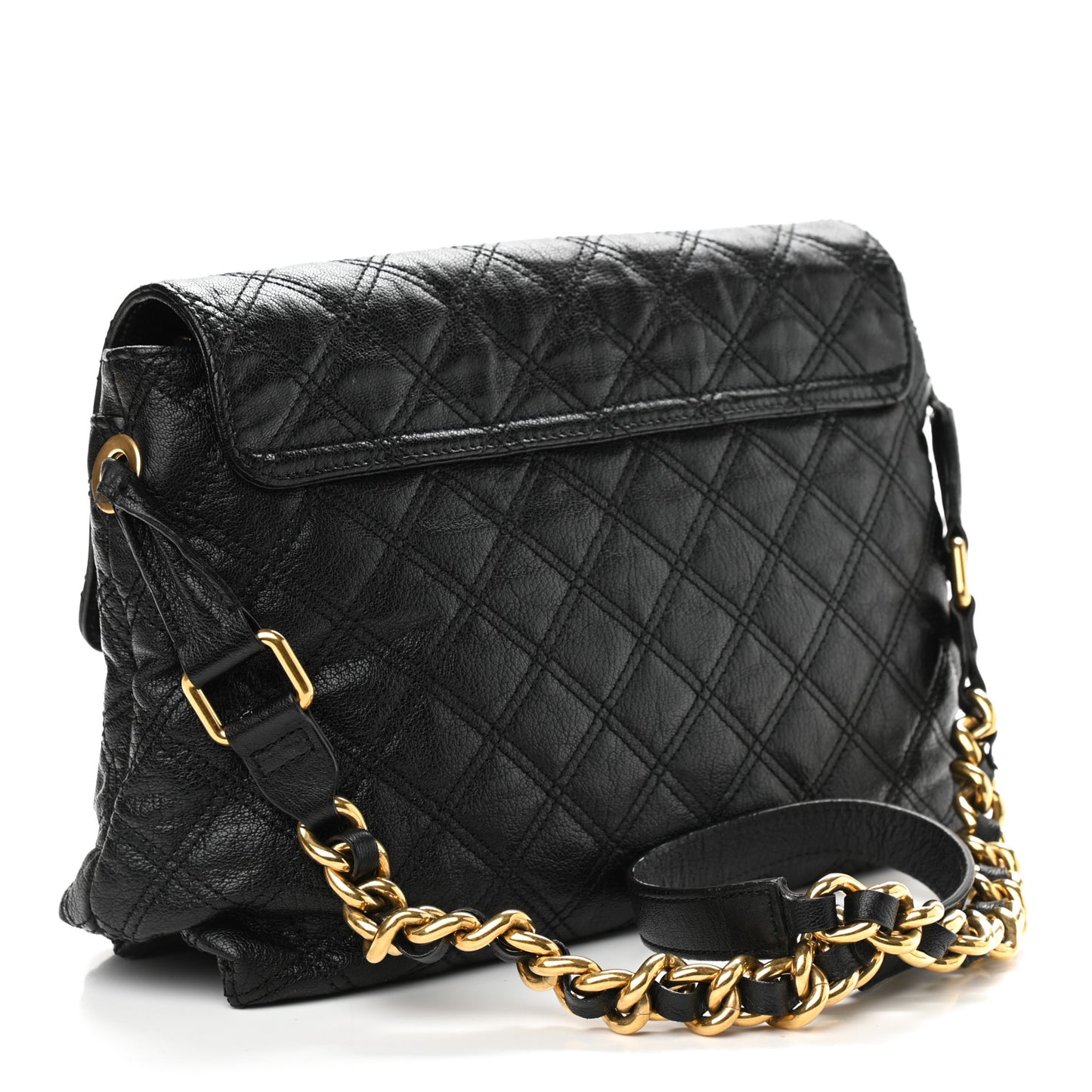 Lambskin Quilted The XL Single Flap Black