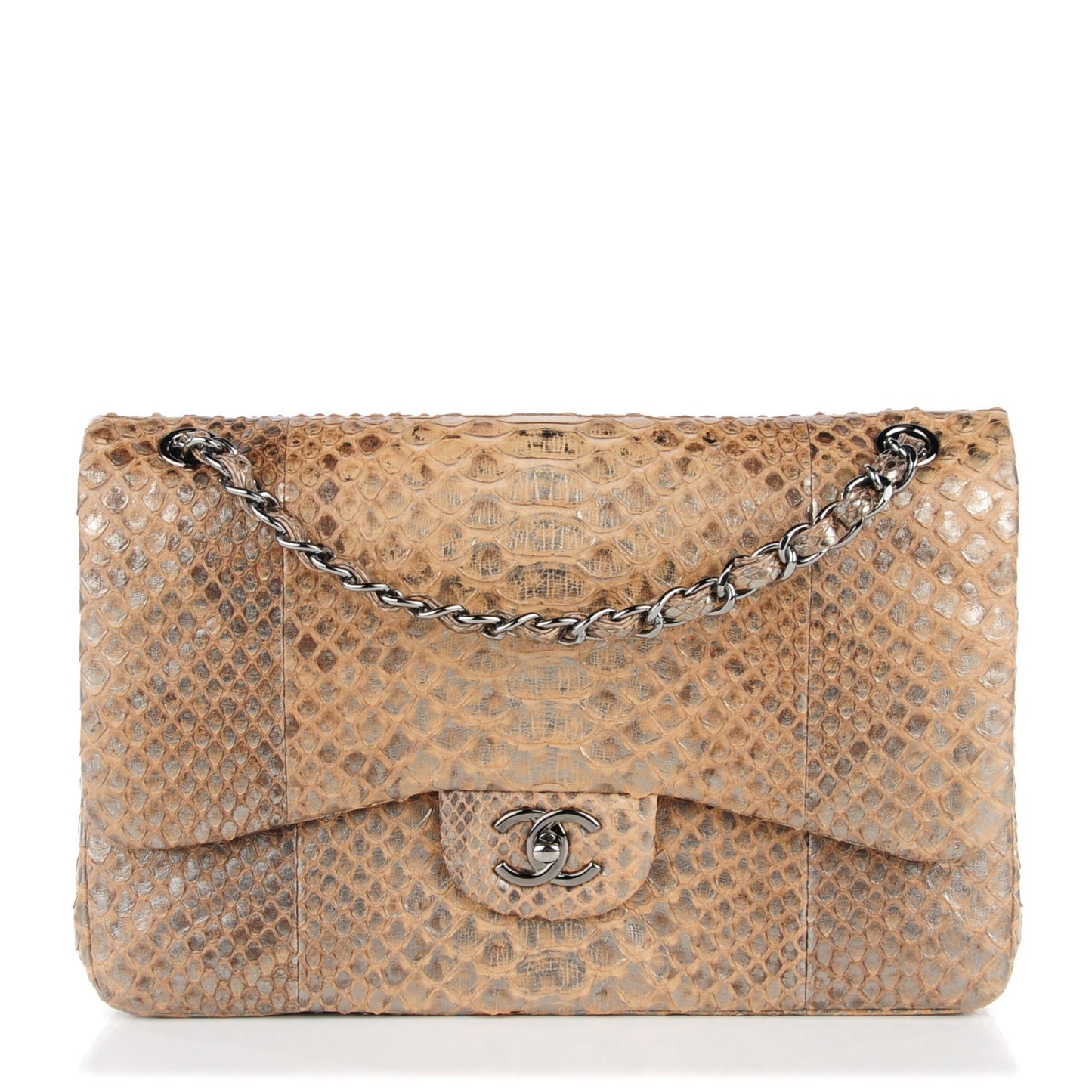 Python Jumbo Double Flap Brown