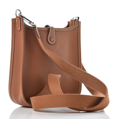 Hermes Taurillon Clemence Evelyne TPM Gold 3 of 11