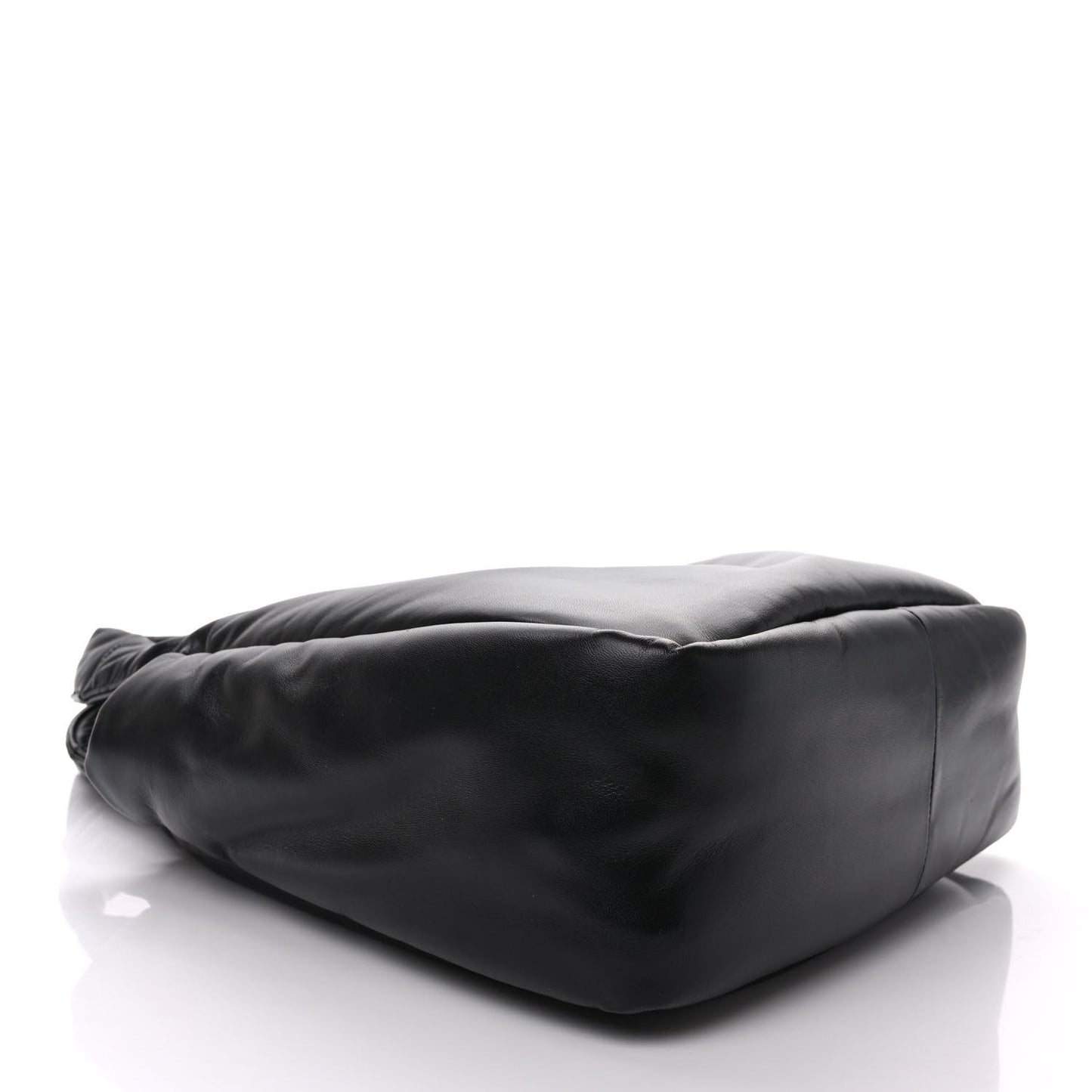 Nappa Soft Padded Medium Double Handled Shoulder Bag Black