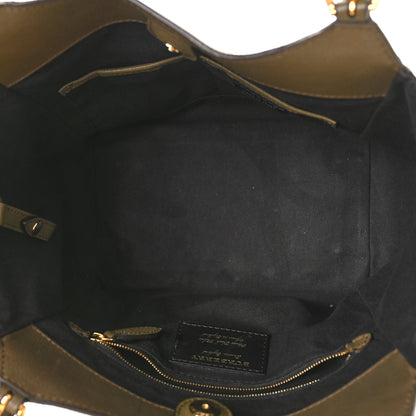Burberry Grainy Calfskin House Check Small Canterbury Olive Melange 5 of 9