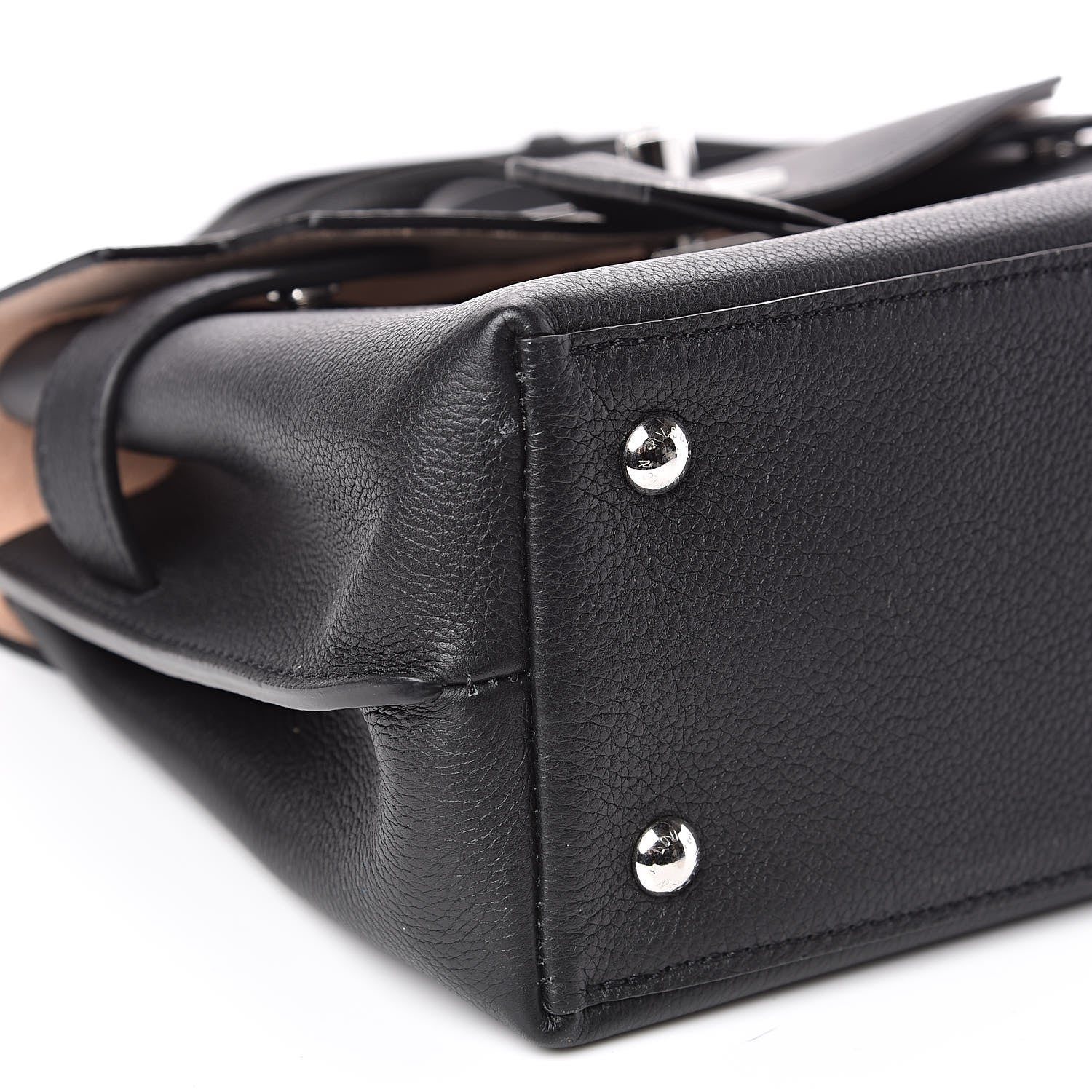 Louis Vuitton Calfskin Lockme Ever BB Black 7 of 8