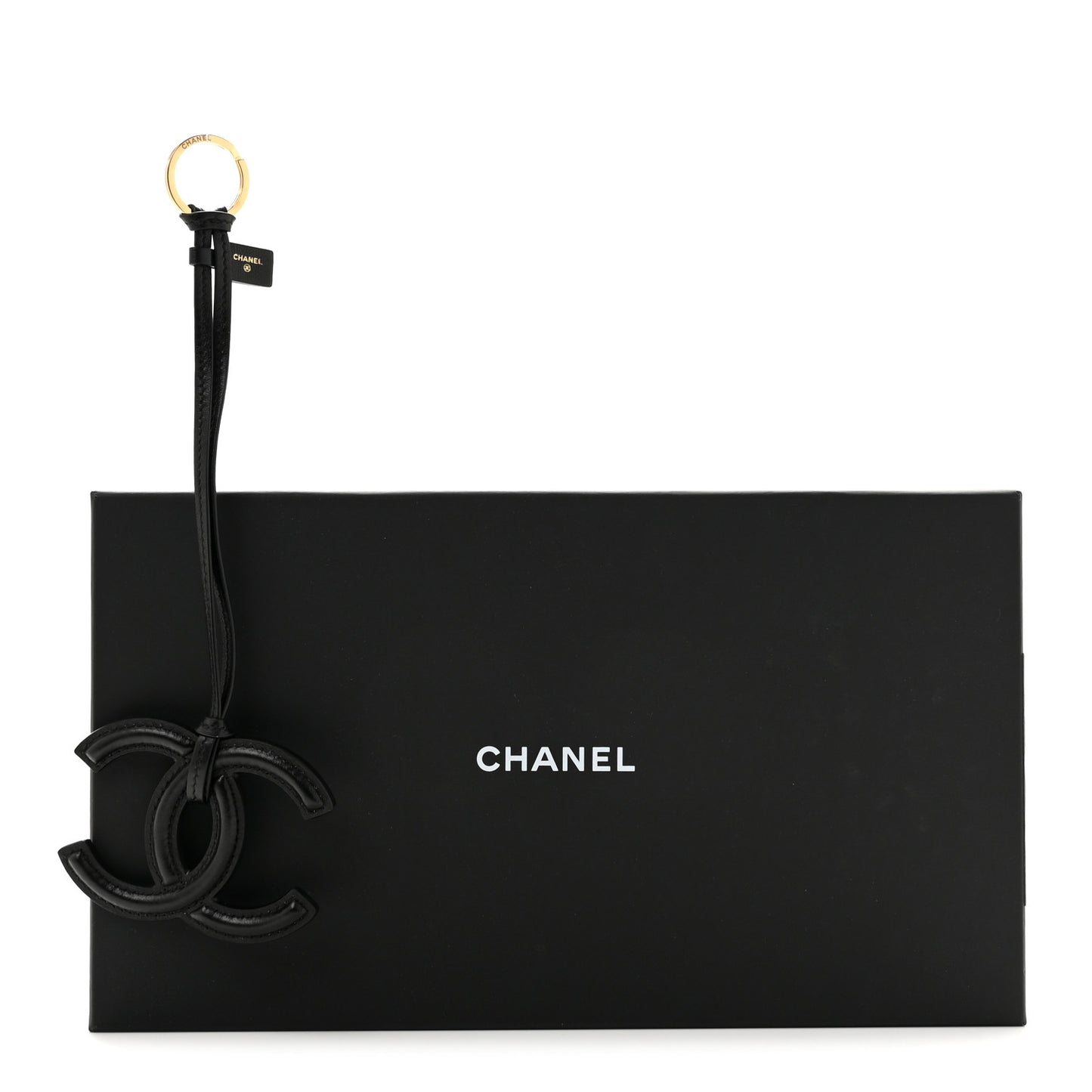 Lambskin Mini CC Bag Charm Black