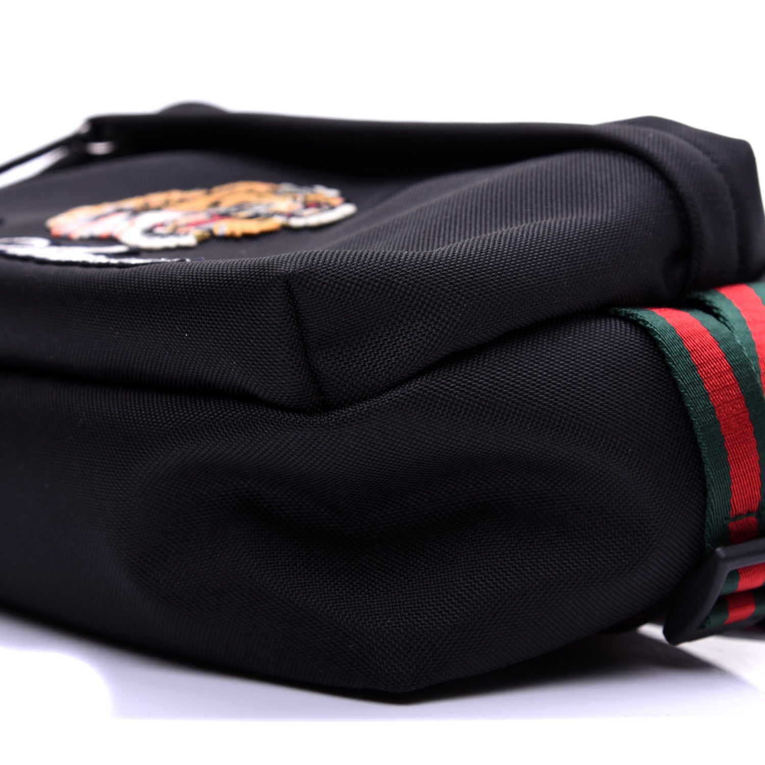 Gucci Techno Canvas Web L'Aveugle Par Amour Embroidered Belt Bag Black 7 of 11