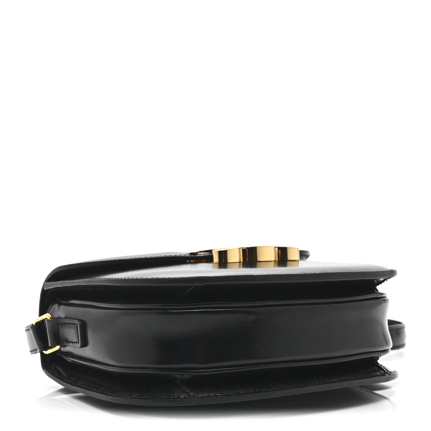 Celine Shiny Calfskin Besace Clea Triomphe Black 4 of 11