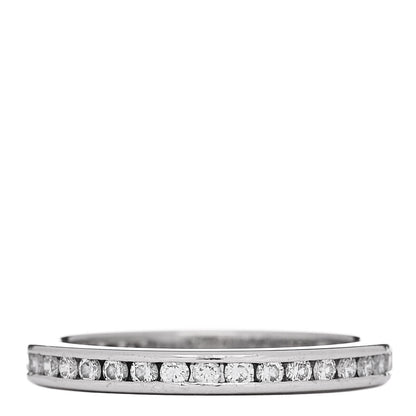 Tiffany Platinum Diamond .50ctw 2mm Eternity Band Ring 53/6.5 1 of 4
