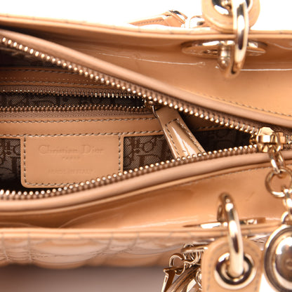Christian Dior Patent Cannage Medium Lady Dior Beige 7 of 14