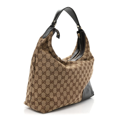 Gucci Monogram Medium Horsebit Tassel Shoulder Bag Dark Beige 3 of 11