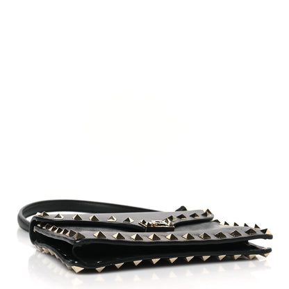 Valentino Garavani Vitello Mini Rockstud Shoulder Flap Bag Black 4 of 9