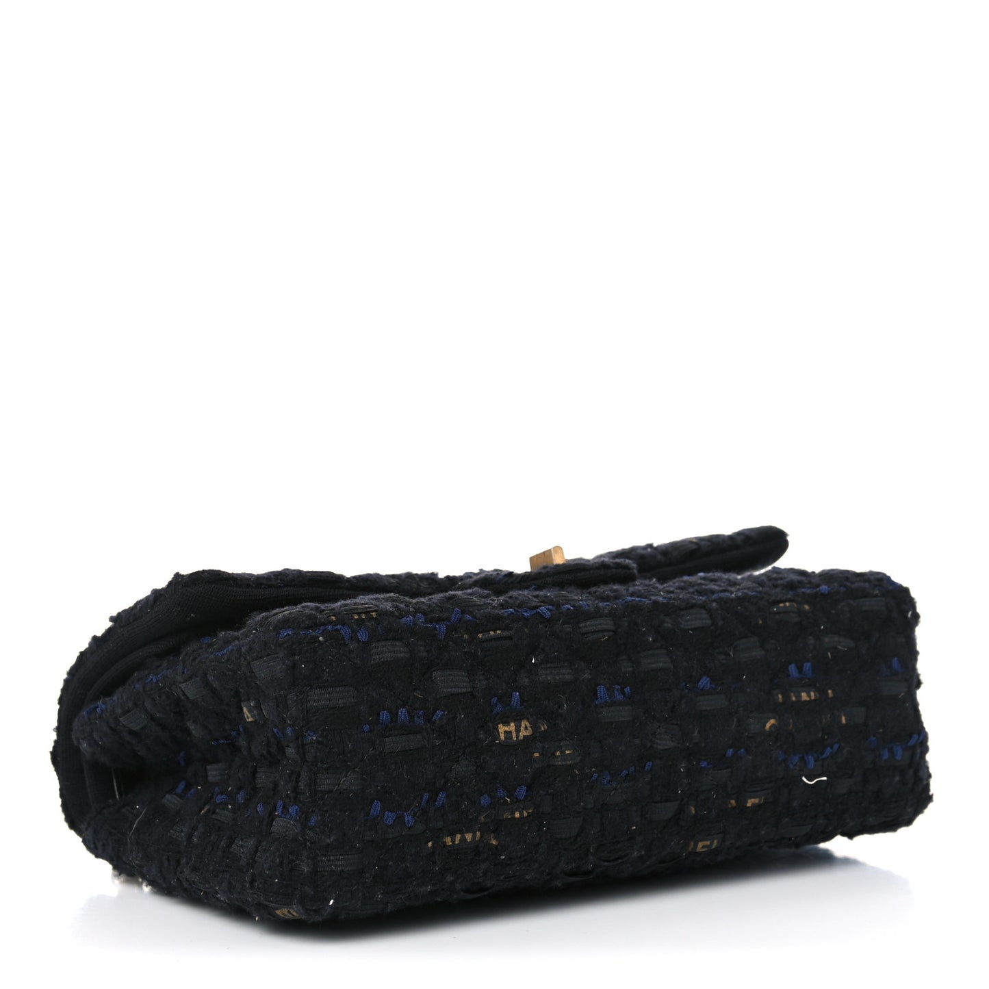 Tweed Quilted 2.55 Reissue 225 Flap Black Gold Navy