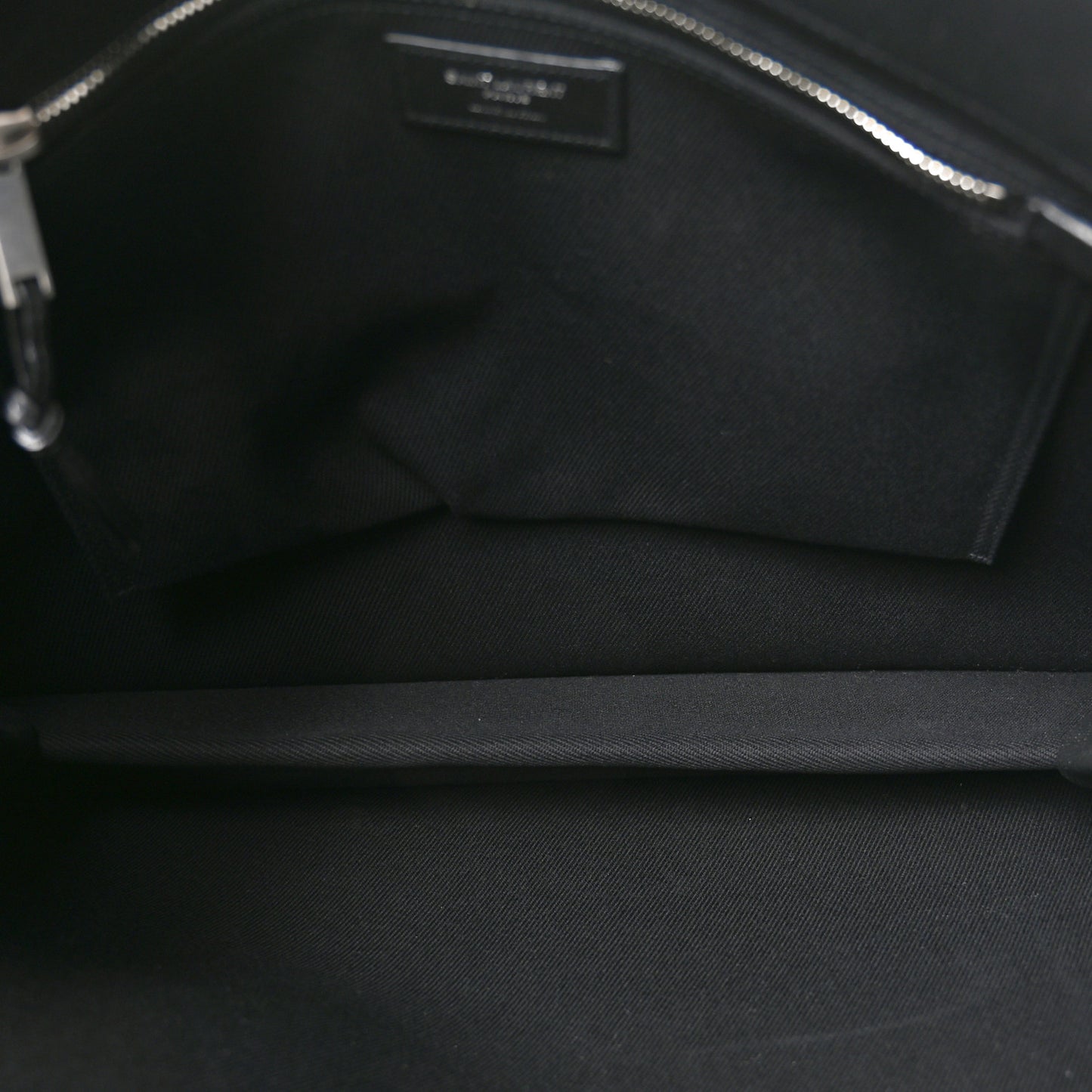 Linen Calfskin Rive Gauche Tote Black
