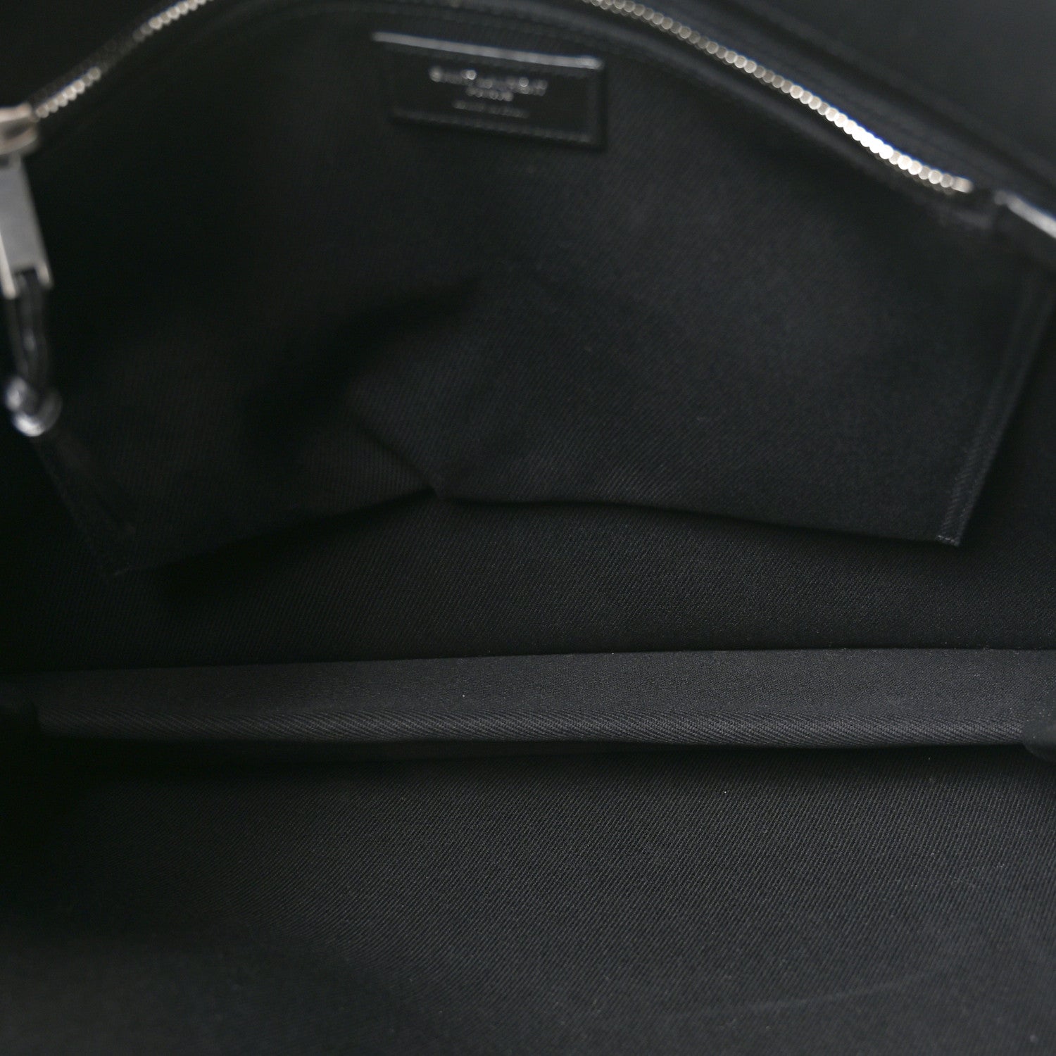 Saint Laurent Linen Calfskin Rive Gauche Tote Black 6 of 10