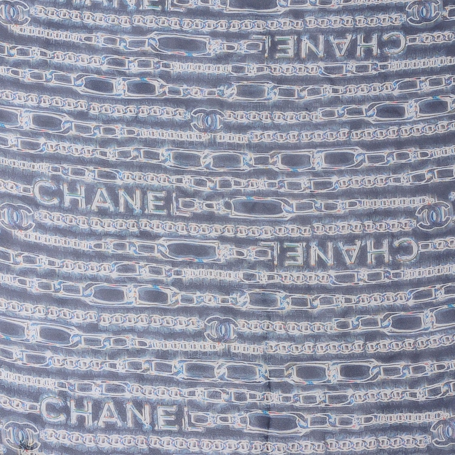 Chanel Silk CC Chain Square Scarf 2 of 3