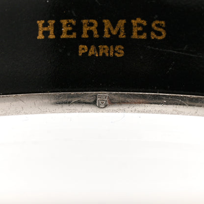 Hermes Enamel Printed Medium Caleche Bracelet 62 Black 4 of 7