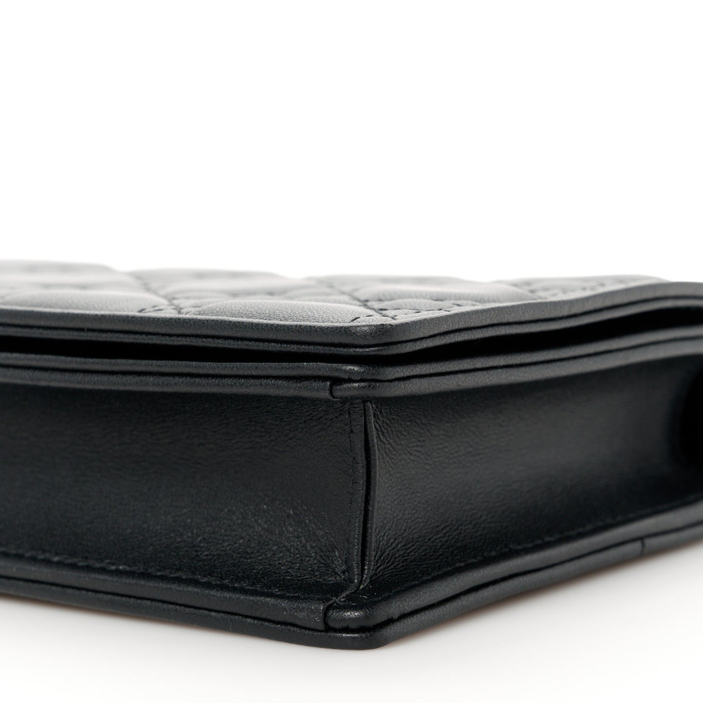 Lambskin Cannage Lady Dior Pouch Black