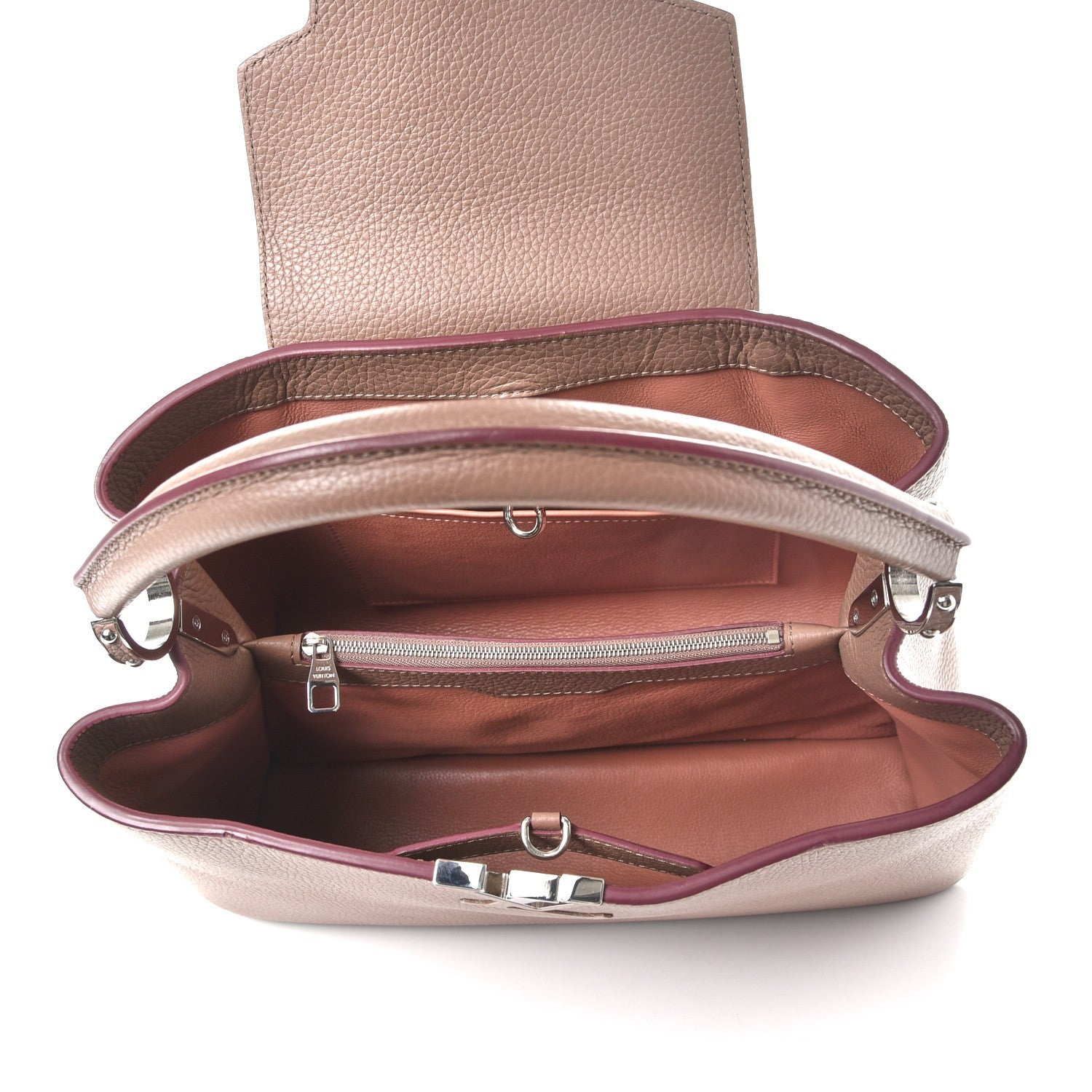 Louis Vuitton Taurillon Capucines MM Taupe 5 of 7