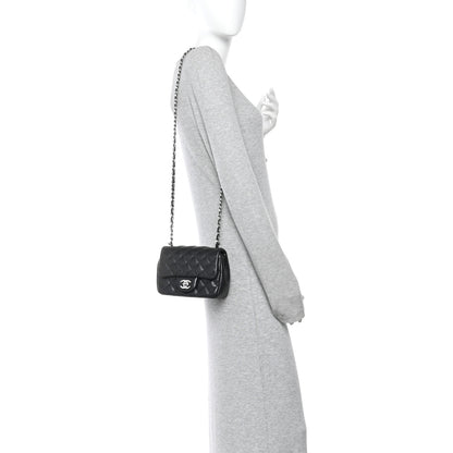 Chanel Lambskin Quilted Mini Square Flap Black 2 of 10